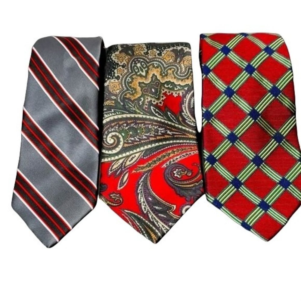 TIE BUNDLE 3PC RED & GREY